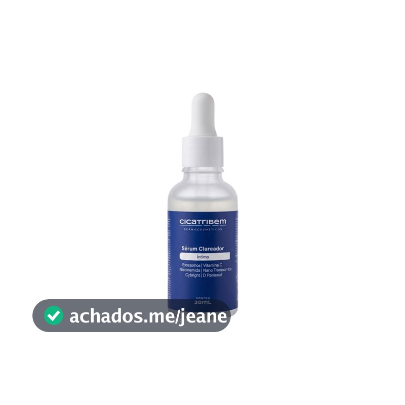 Sérum Clareador Íntimo Cicatribem 30ml Clareia Virilha Axilas e Região Íntima Uniformiza o Tom