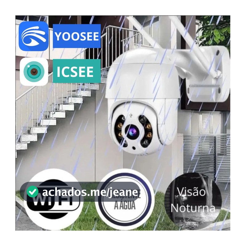 Câmera Externa Ip a Prova D'água com Infravermelho Alarme Wifi Hd Sensor De Movimento yoosee / icsee