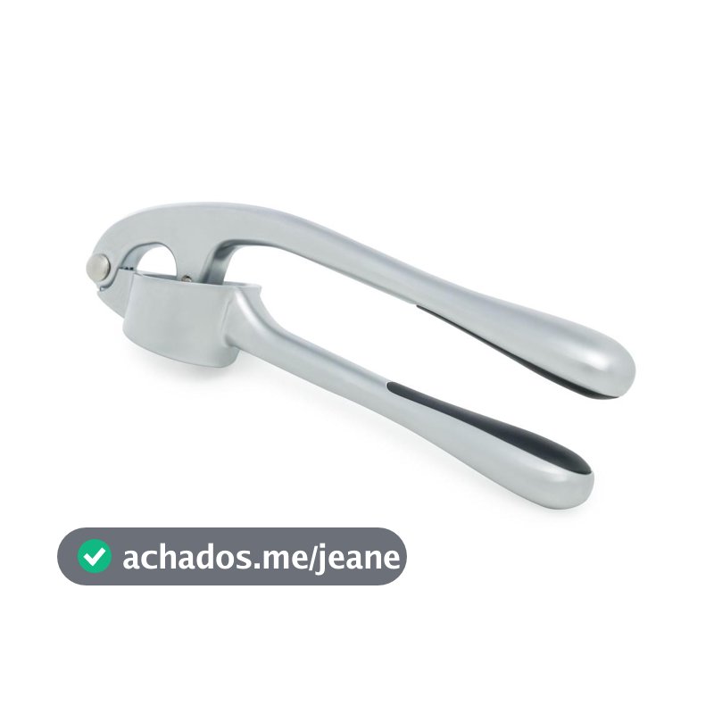 Espremedor de Alho Aço Inox Chef Pro Wolff 17cm Cabo Ergonômico Amassador Triturador Prensador Utensílio Cozinha Gourmet