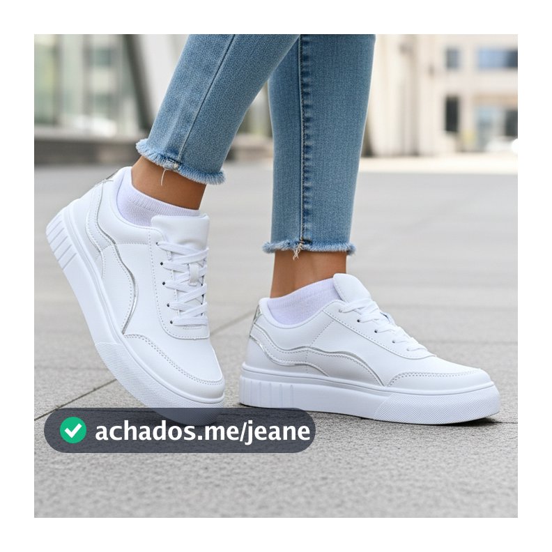 Tênis Plataforma Feminino Casual Tênis Feminino Casual Branco Lançamento Macio Conofortável