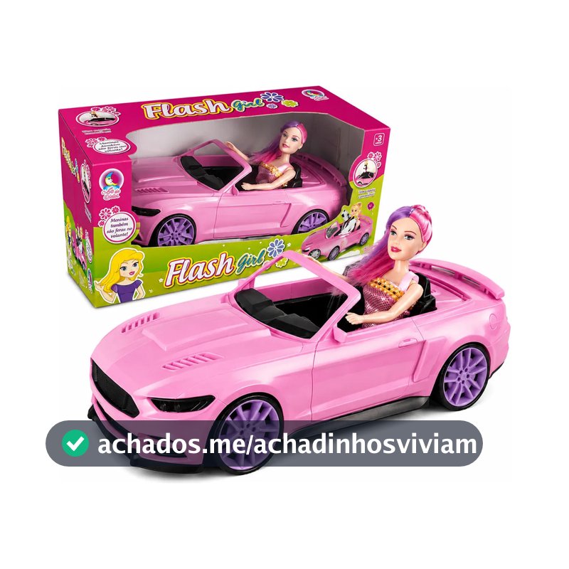 Carrinho Rosa Conversível Com Boneca Diversão E Imaginação