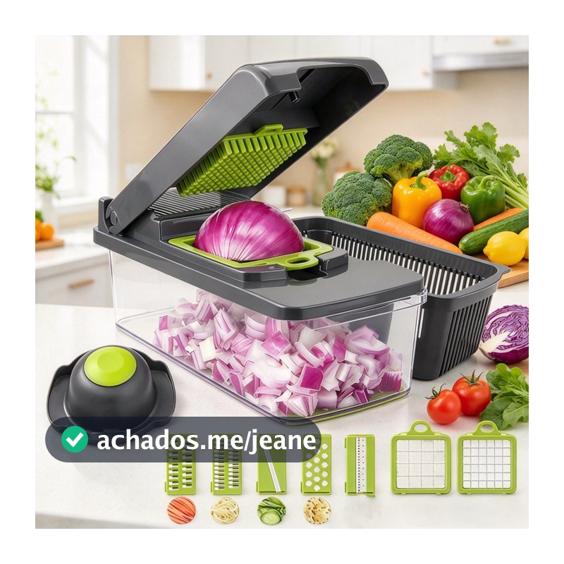 Profissional Multiuso Cozinha Slicer Aço Inox 16 em 1 Fatiador Cortador Ralador De Legumes Verduras Frutas Alimentos
