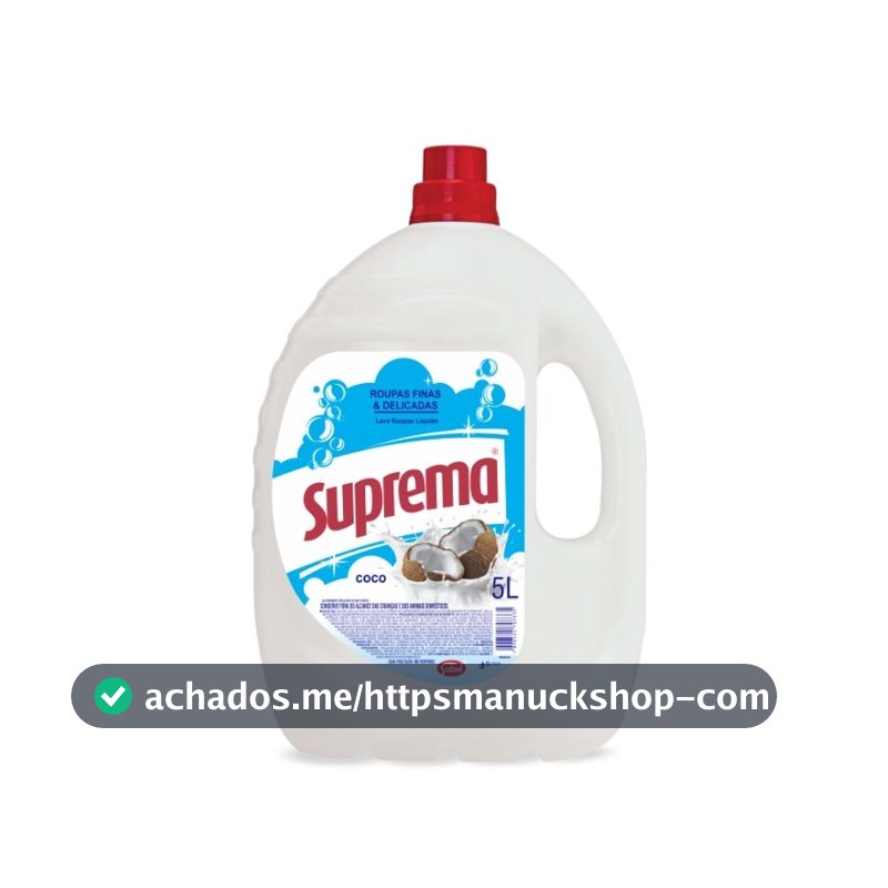Lava-Roupas Líquido Suprema Coco Roupas Finas e Delicadas 5 Litros