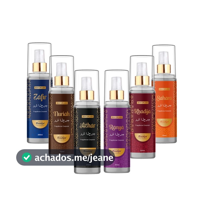 Body Splash Perfume Corporal Árabe Feminino e Masculino Longa Duração 200ml Face Beautiful