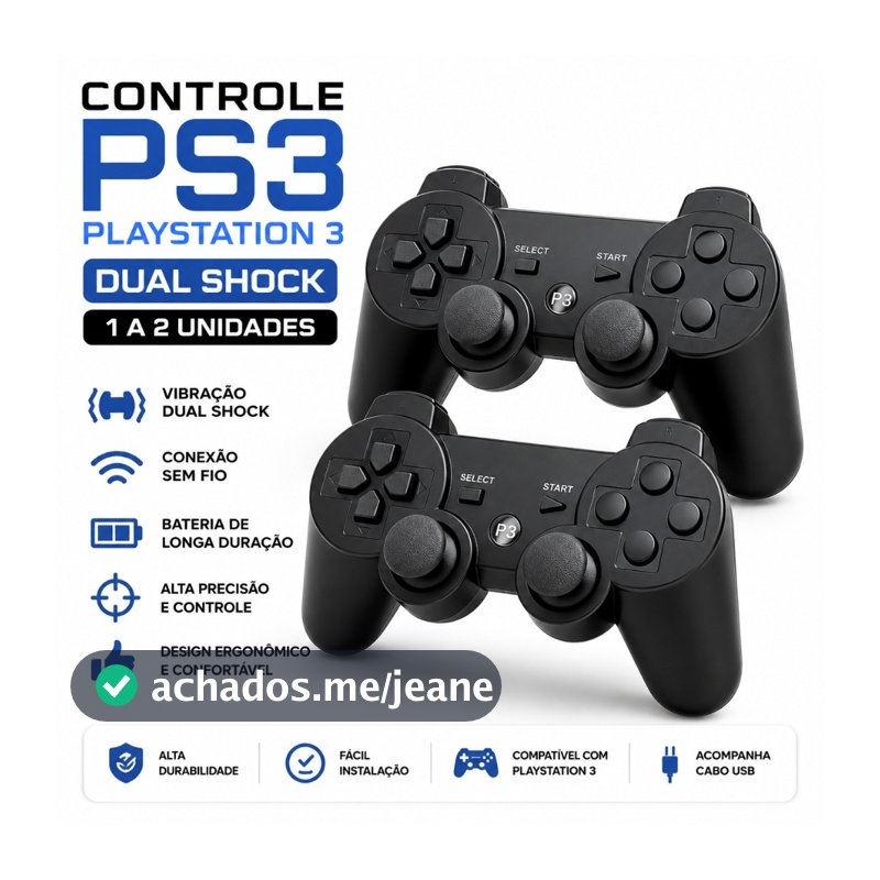 Controle Ps3 Playstation 3 Dual Shock Wirelless Sem Fio Joystick
