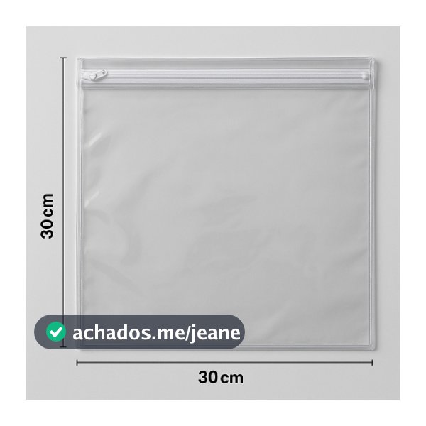 Kit 10 Saco Organizador Envelope 30 x 30 Escolar Pijama Higiene de Pvc e Ziper