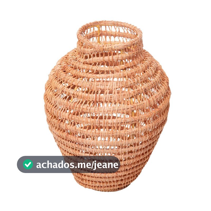 Vaso Decorativo Fibralife Wolff  8cm Fibra Natural para Flores Plantas Decoração Sala Casa Quarto Escritório Presente Bo