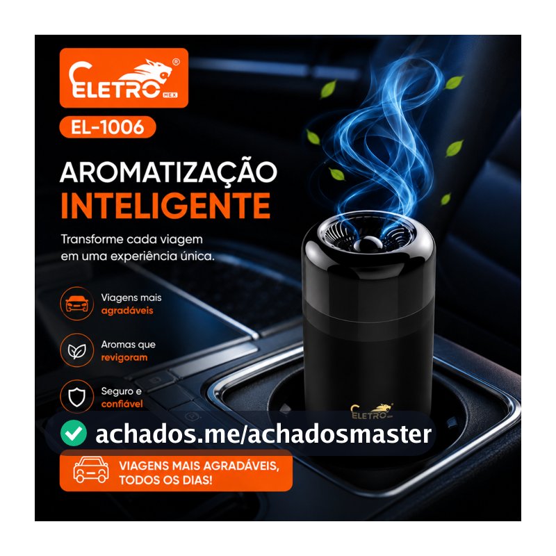 Eletromex EL-1006 cheirinho de carro Purificador de ar automotivo Para carros, guarda-roupas e banheiros