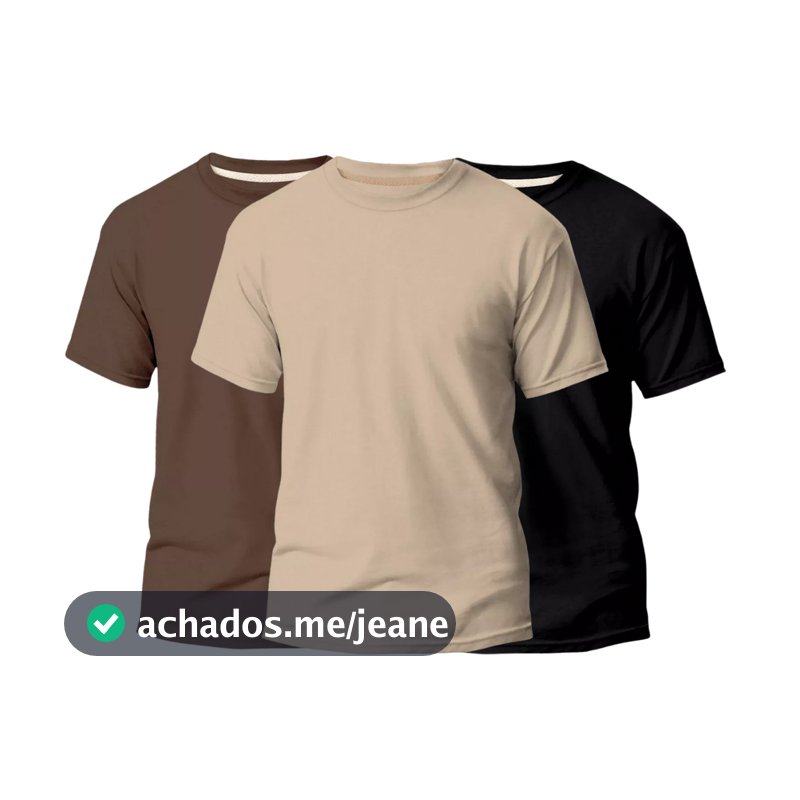 Kit 3 Camisetas Algodão Premium | Básicas, Confortáveis e Econômicas