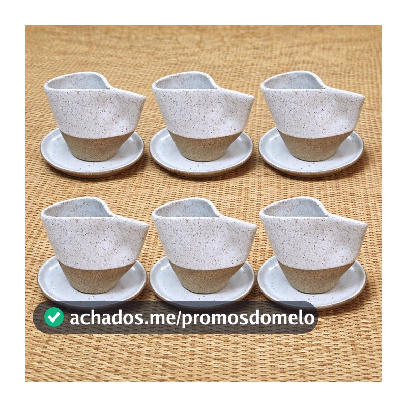 Jogo de Xícaras Andorinha com Pires 110ml (4 ou 6 un) Linda Café  Chá Louça Decoração Cozinha Amigos