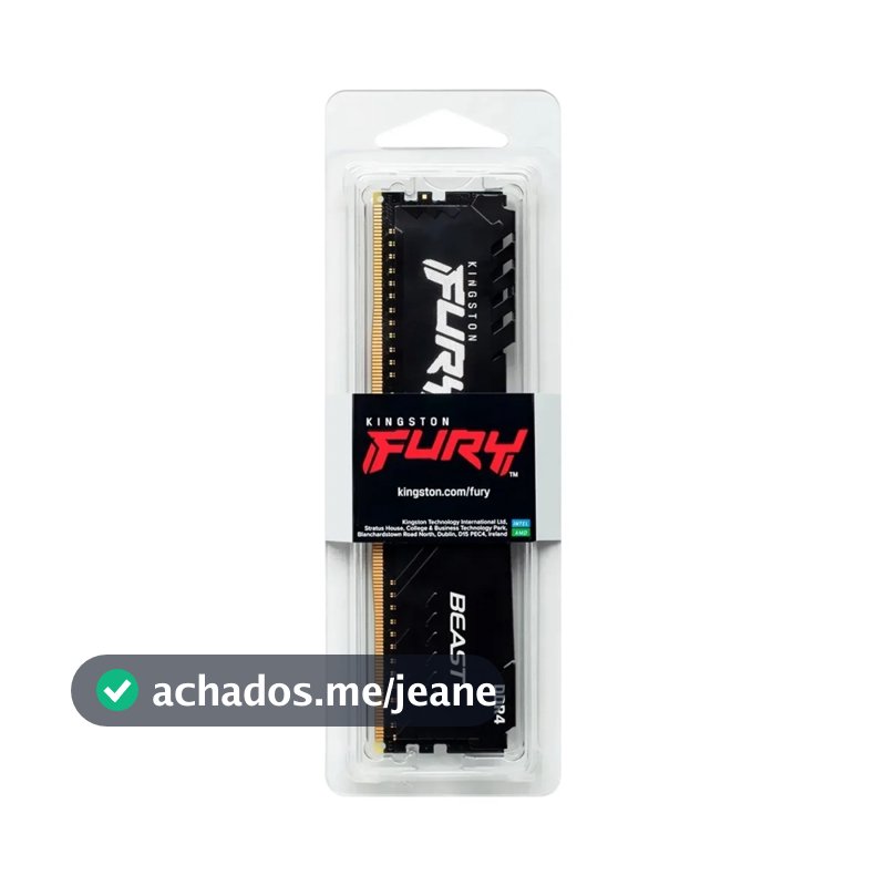 MEMORIA RAM DDR4 8GB 3200MHZ KINGSTON FURY BEAST KF432C16BB/8