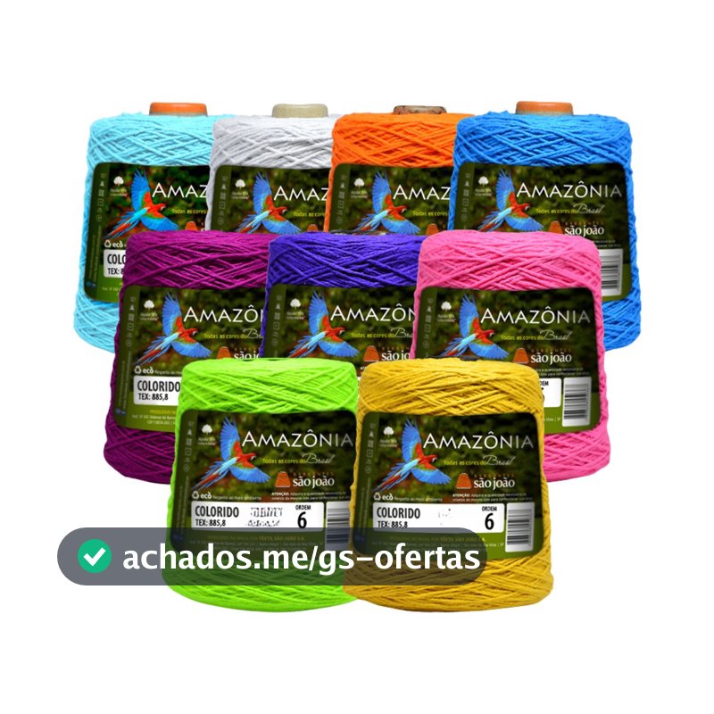 Barbante Amazônia Fio 6 400g São João | Cores Variadas