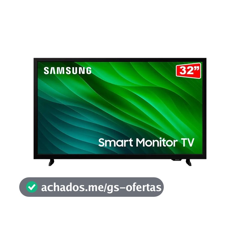 Smart TV Samsung 32" HD LED Wi-Fi Tizen HDR10+ PurColor 60Hz 2 HDMI USB