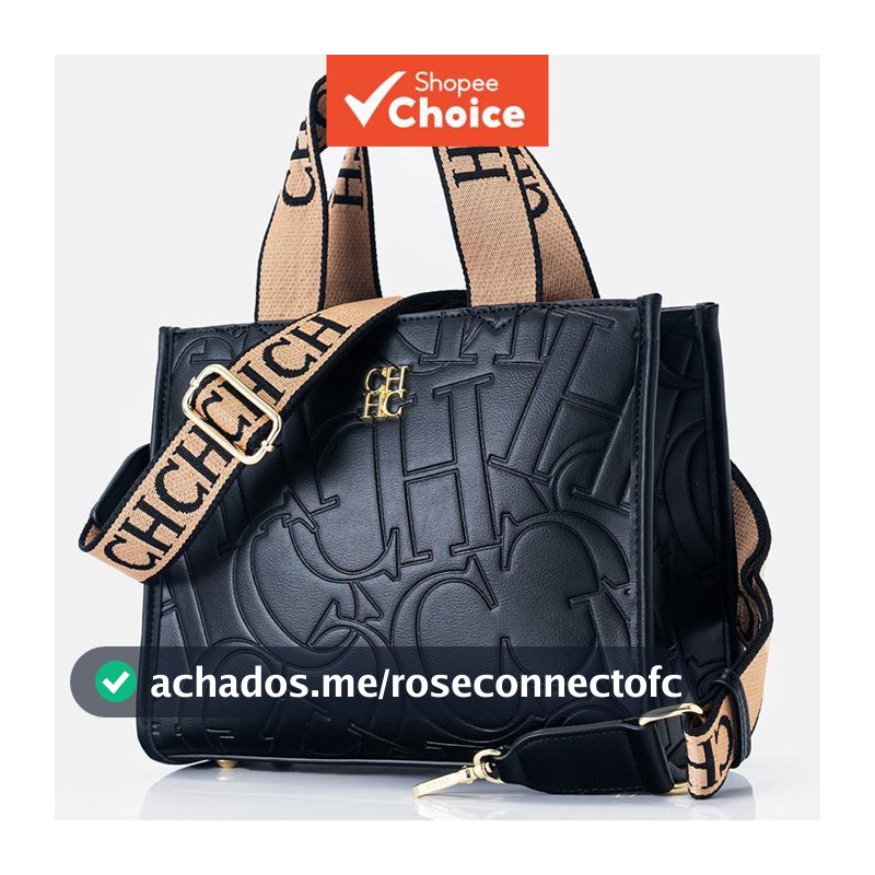 Sacola Com Alça Superior Estruturada Bolsa Monograma Em Relevo Ajustável De Ombro Diária Casual