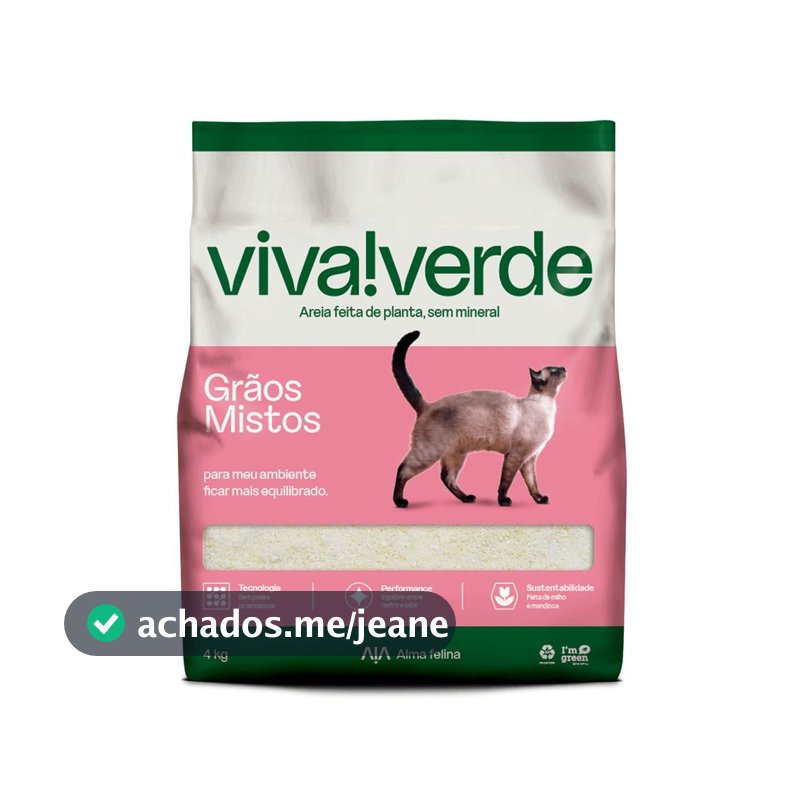 Areia Higiênica Petfive Viva Verde! Vida Descomplicada Biodegradável Para Gatos