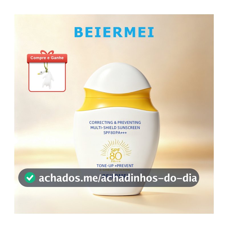 Beiermei Hidrabene Protetor Solar Clareador Facial Toque Seco Antissinais FPS 80+++