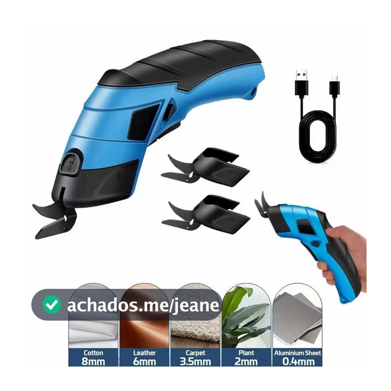 Tesoura Eletrica Recarregavel Multiuso Corte Tecidos Papelao Adicionar aos favoritos