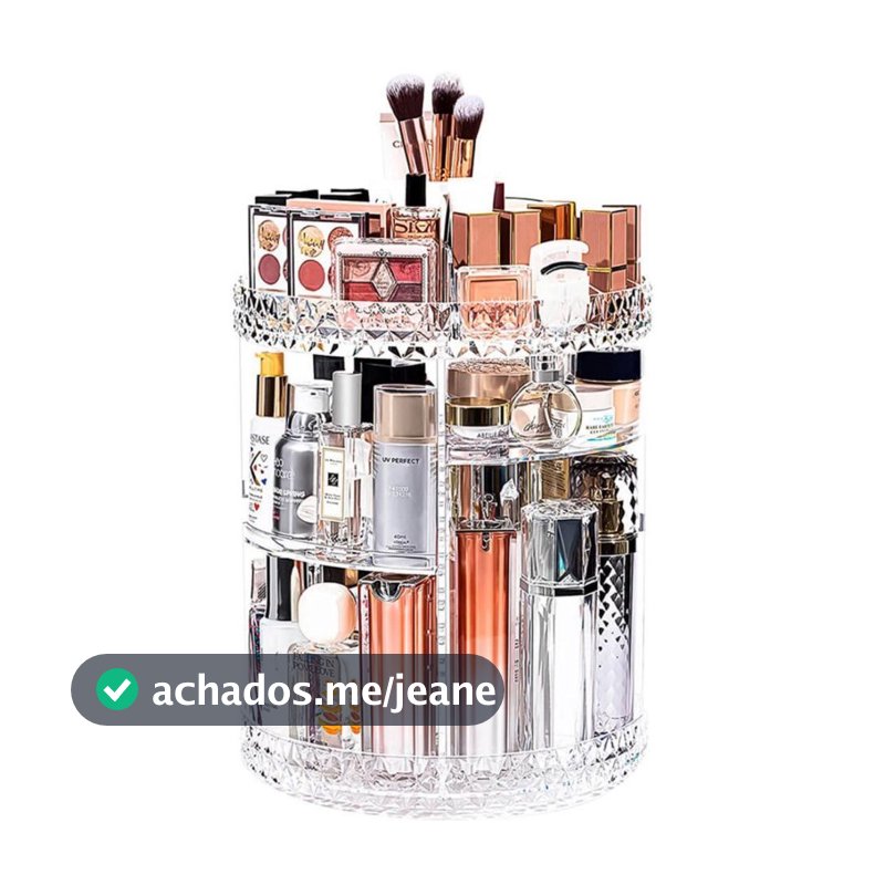 Organizador De Cosmético Maquiagem Acrílico Giratório 360º