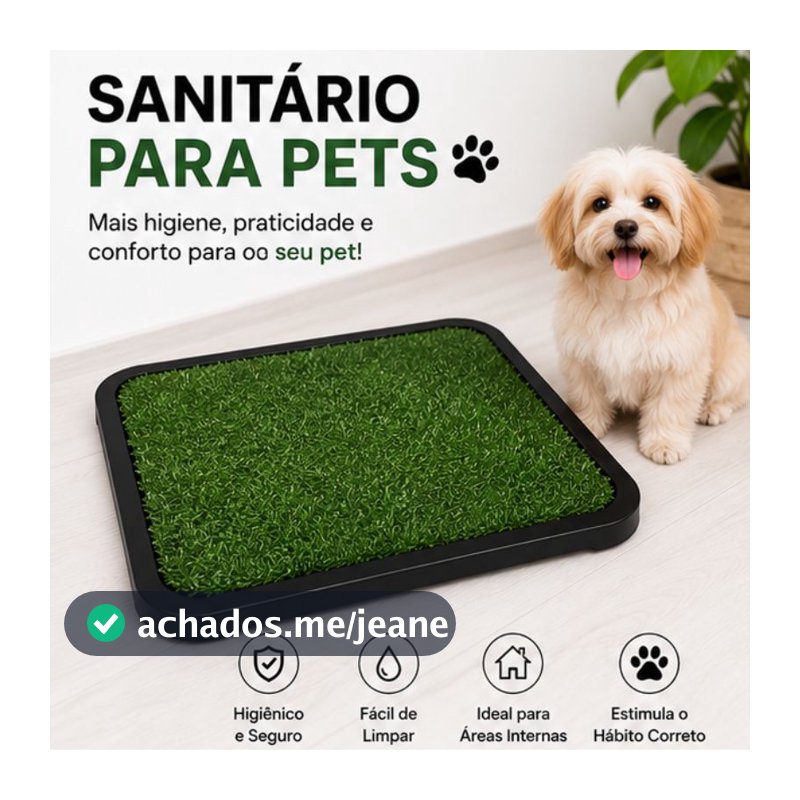 Sanitário Canino Xixi Garden Lavável Grama Sintética (Tam GG) - Refil - BRIE PET