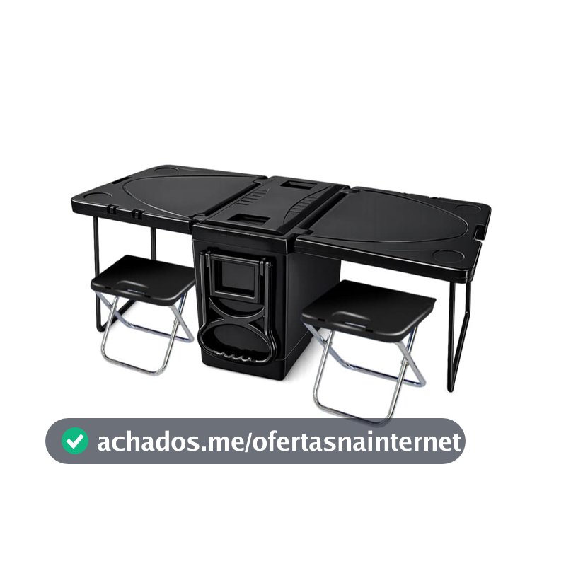 Caixa Super Térmica Multifuncional 5 Em 1 Com 2 Mesas Retráteis E 1 Cooler Plástico Com Rodas Com Alças 32 Litros