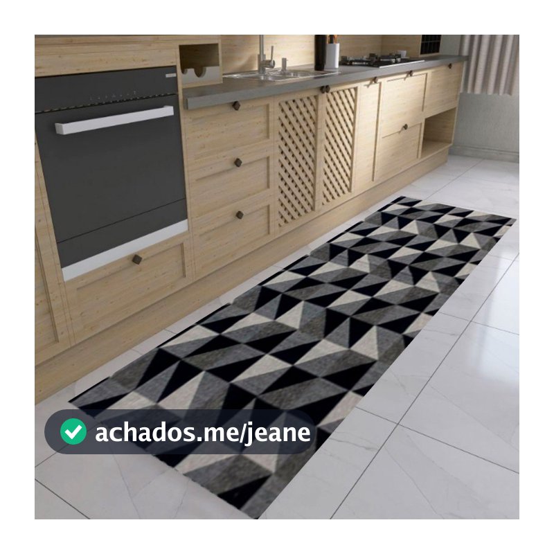 Tapete Capacho e Passadeira Tapetes P/ Cozinha - Sala - Quarto - Porta de Entrada  Antiderrapante 1,40mx0,45m Decoração