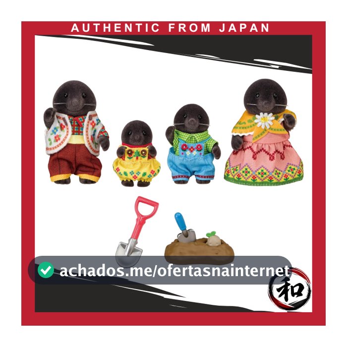 Sylvanian Families Família Toupeira Grande Aventura Subterrânea C-86 40º Aniversário 【Direto do Japão】