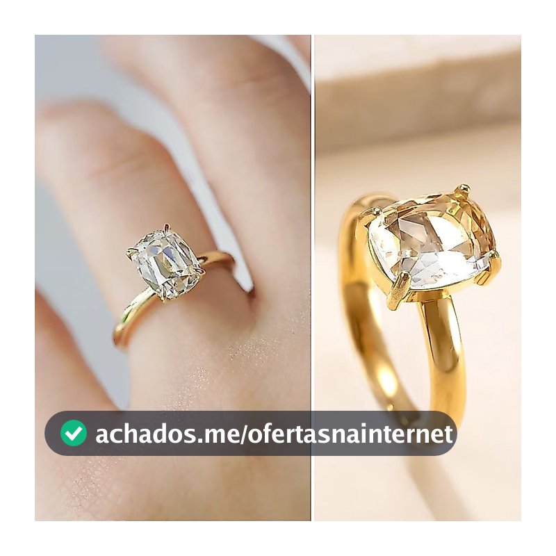 Anel de aço inoxidável com zircônia quadrada de arco brilhante, à prova de suor, à prova d'água, não desbota, simples e