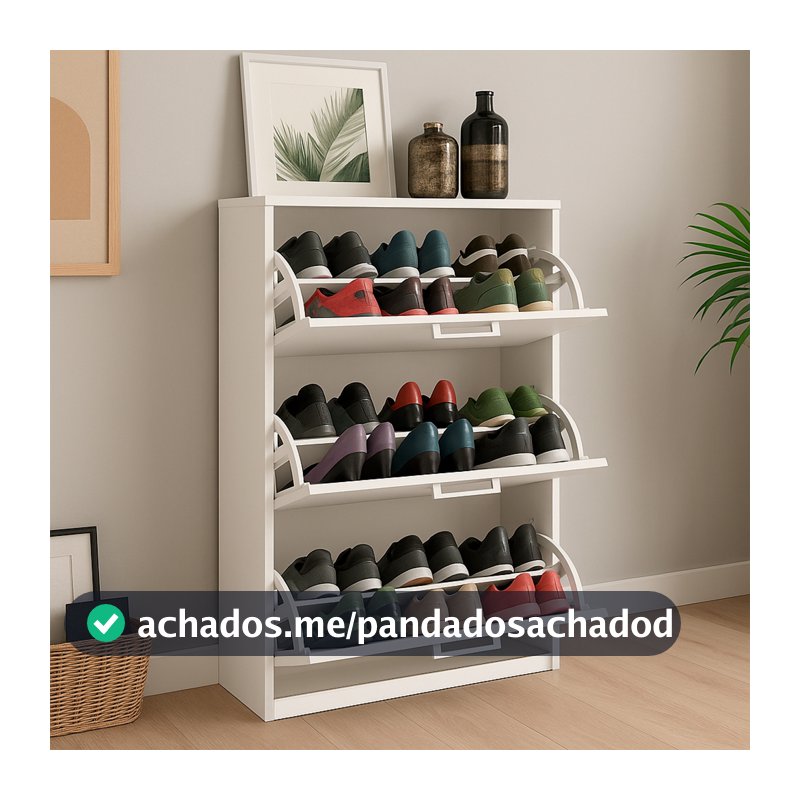 Sapateira Prateleira 2 ou 3 Andares Organizadora Madeira Multiuso Cabe Até 20 Sapatos Móveis Bonatto