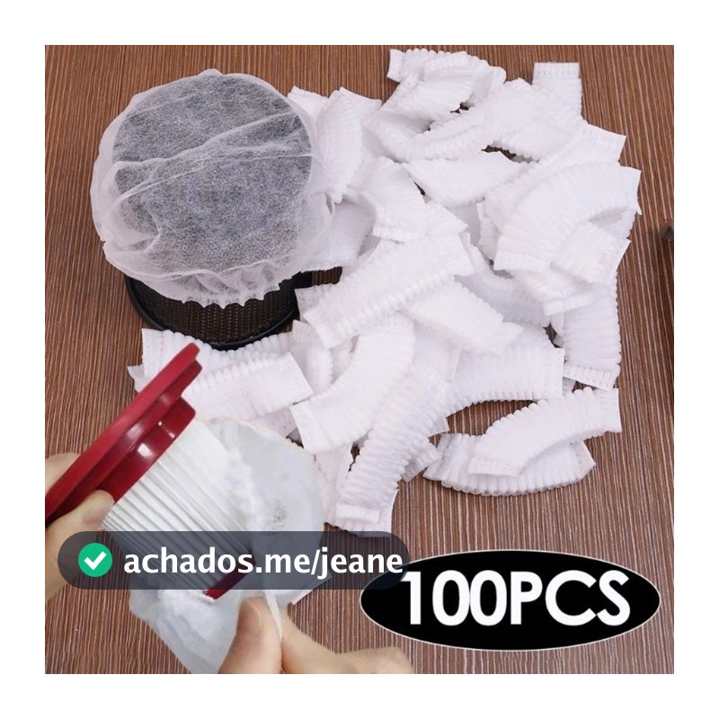 100 peças de filtro de aspirador de pó descartável capa protetora-tecido não lavável portátil