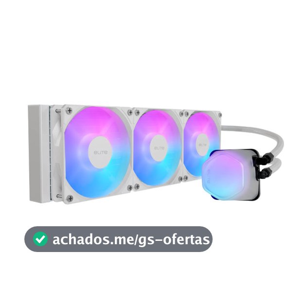 Water Cooler 360mm Cooler Master Elite Liquid Branco ARGB ELW-D36M-A21DA-RW CPU Intel AMD