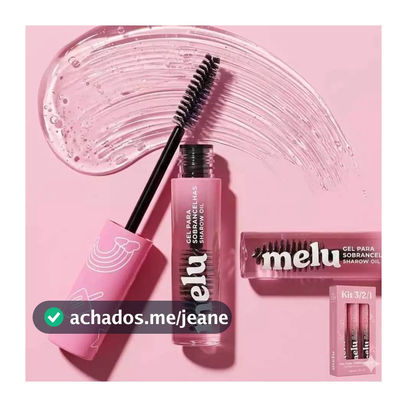 Gel para Sobrancelhas Ruby Rose Melu Incolor Modelador Fixação Natural Brow