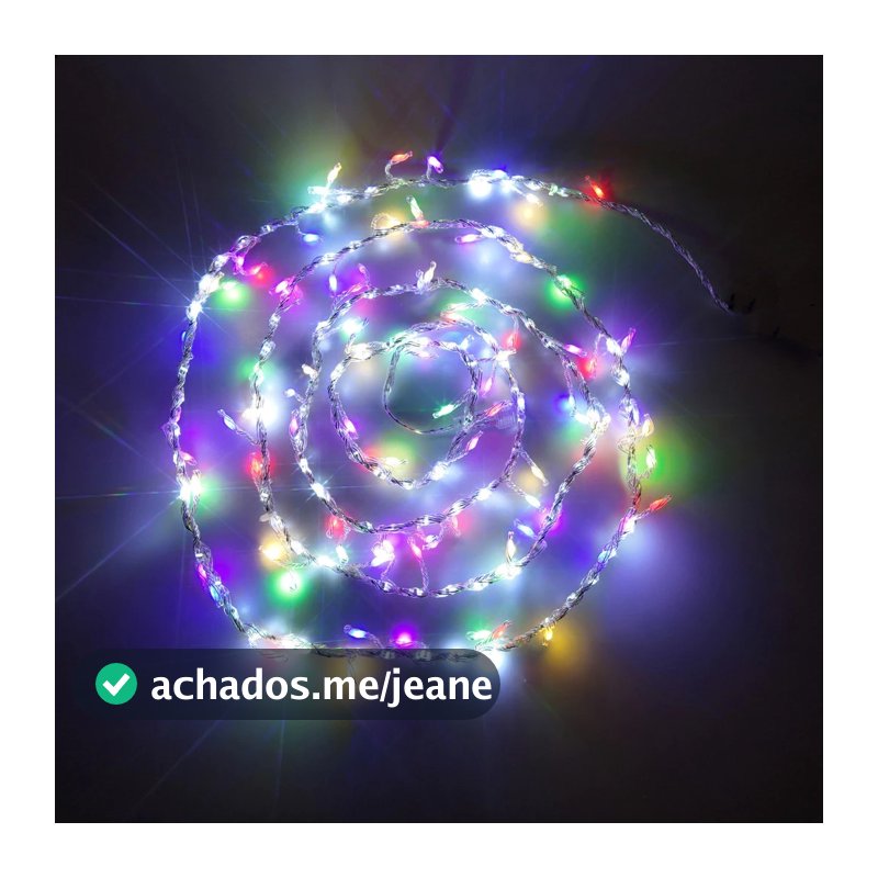 Festão De Natal De Led Pisca Pisca Fio De Fada 6 metros 220 Leds Luz De Natal 127 Volts Colorido, Azul ou Amarelo