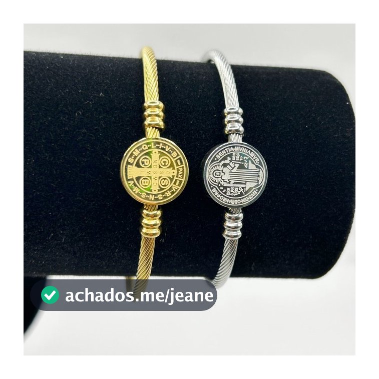 Pulseira Protetora Feminina De Aço Inoxidável Ajustável São Bento