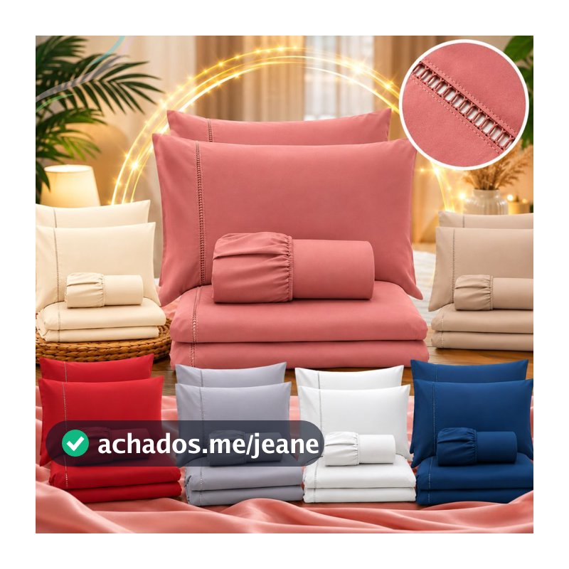 Jogo De Lençol Solteiro Casal Queen Padrão Cama Box Ponto Palito 400 Fios Hotel Aconchegante