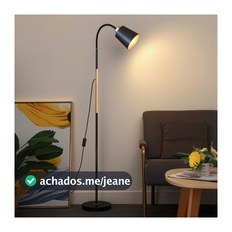 Luminária de Chão Moderna Articulável LED Abajur de Piso Para Sala Quarto Leitura Com Dimmer