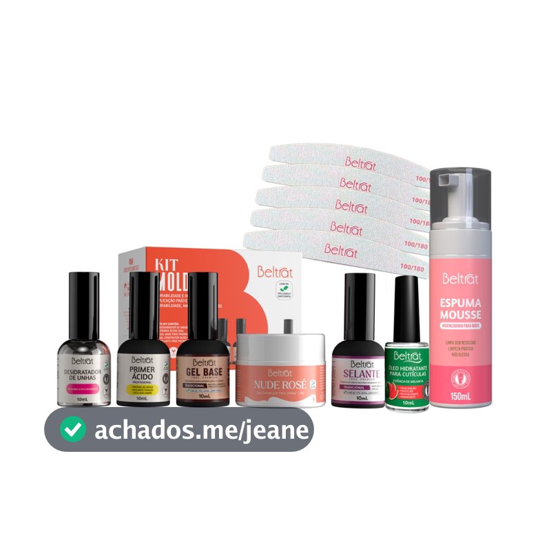 Kit Blindagem Molde F1 + 5 Lixas + Espuma Mousse + Óleo Melancia Maracujá Pitaya - Beltrat