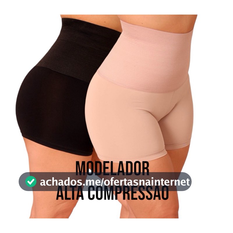 Bermuda Modeladora Anágua Cinta Short Feminino Modelador Alta Compressão Reduz Medidas pos parto