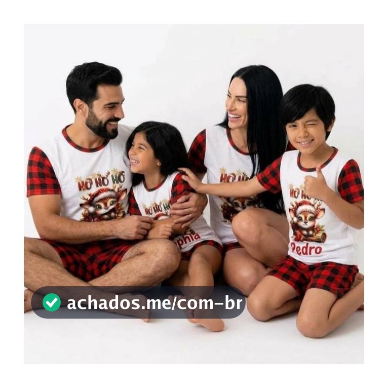 Pijama Natal e Rena > Pijamas  curto > Conjuntos de Família