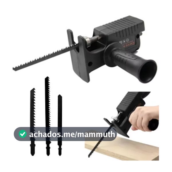 Kit Serra Adaptador de Serra Tico-Tico Elétrica para Furadeira e Parafusadeira, Ferramenta de Corte p/ Madeira
