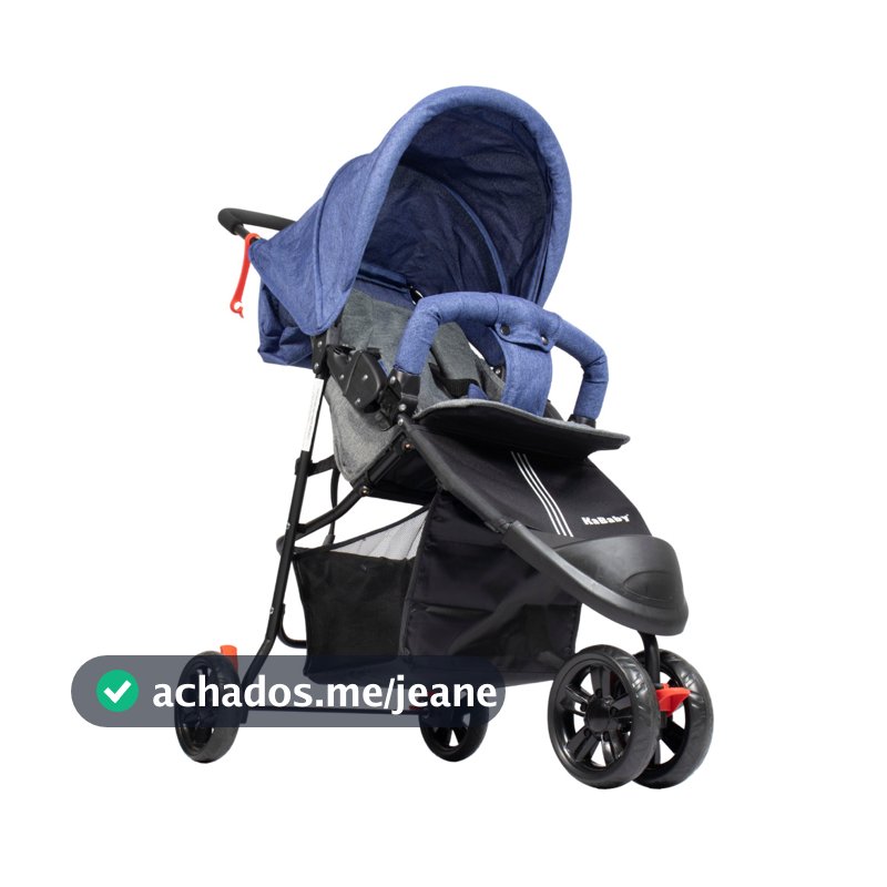Carrinho De Bebê EasyGo Com Cesto 3 Rodas Até 15kg KaBaby - Azul