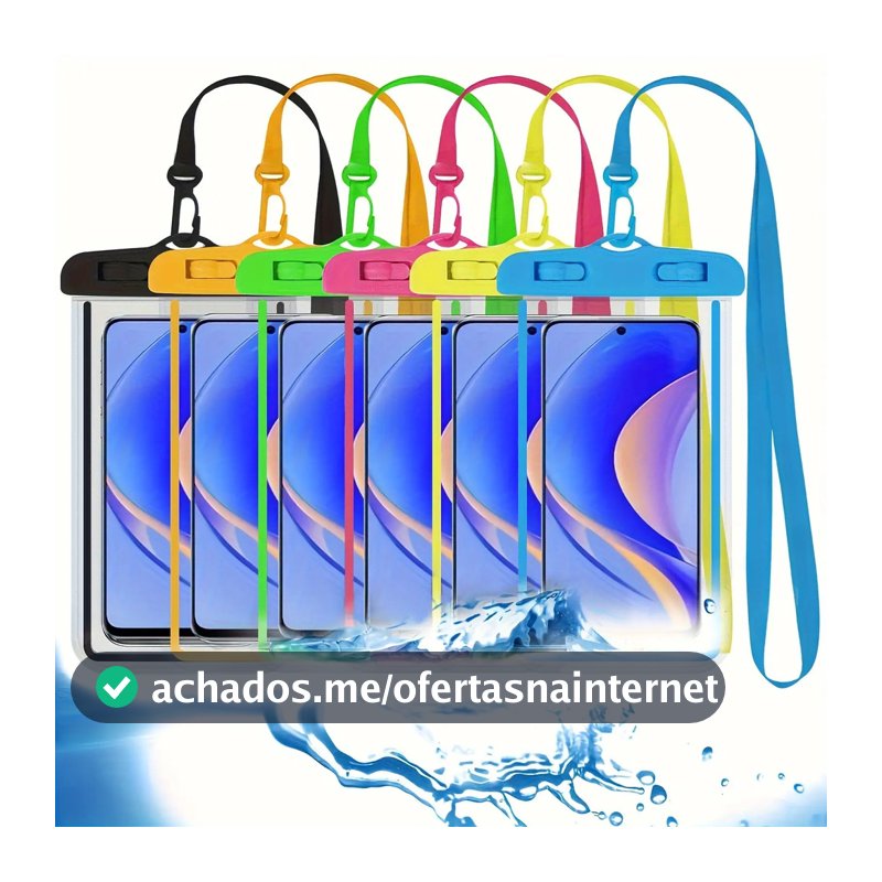 2/5/10 Pcs Capa Celular Bolsa Case A Prova D'água Transparente Cor Universal Praia Piscina Viajar Promoção