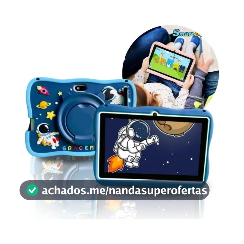 Tablet Infantil Kids 7 Polegada wifi bluetooth Android Super Resistente Smart   canaa yl