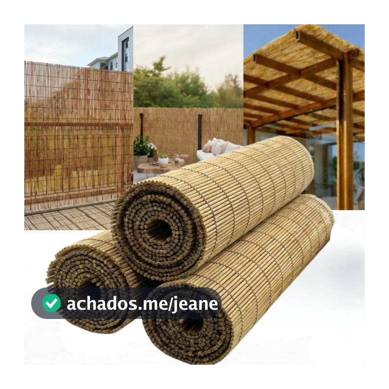 15M² Cerca de Ocultação de Bambu Natural Vegano Cerca Grade Revestimento Jardim Artesanato Durável