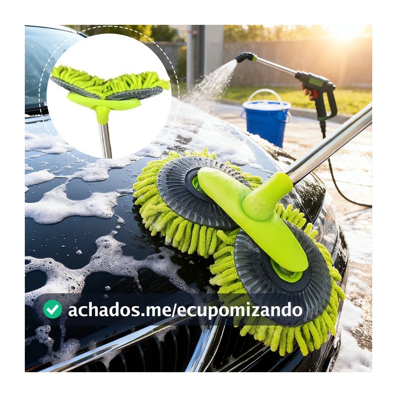 Esfregona para lavagem de carros, escova de limpeza ajustável de duas cabeças, Super absorvente