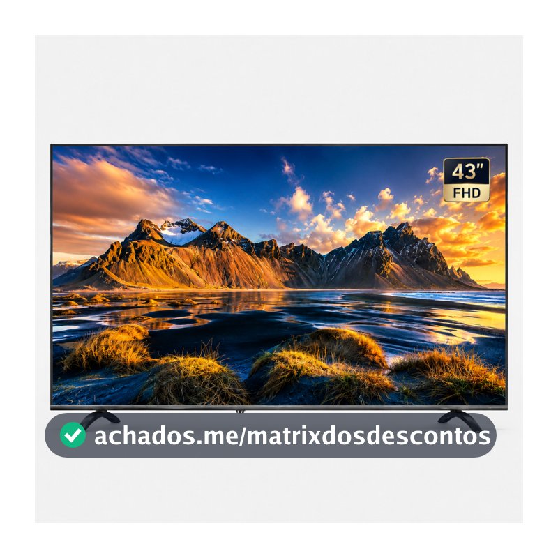 Smart TV LED 43" Tronos FHD – Wi-Fi, Bluetooth e Experiência Inteligente - Android 12