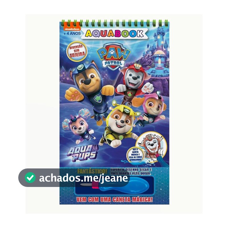 Patrulha Canina Aquabook - com Caneta Mágica