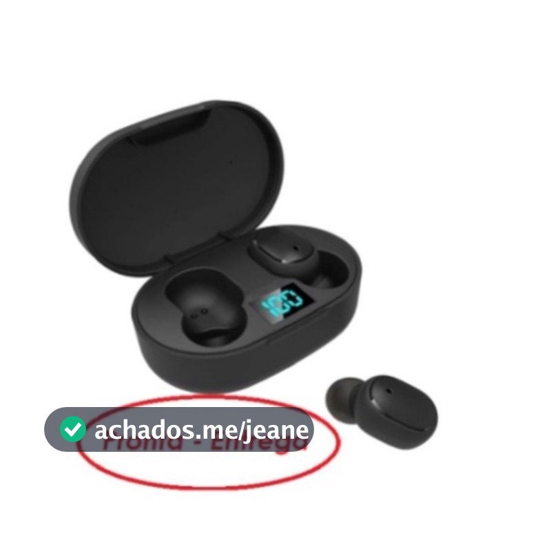 Fone De Ouvido Sem Fio E6s Bluetooth 5.0  Tws Preto