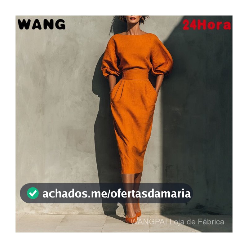 Vestido feminino vintage de cor sólida com decote em barco, mangas bufantes e corte justo em formato A.