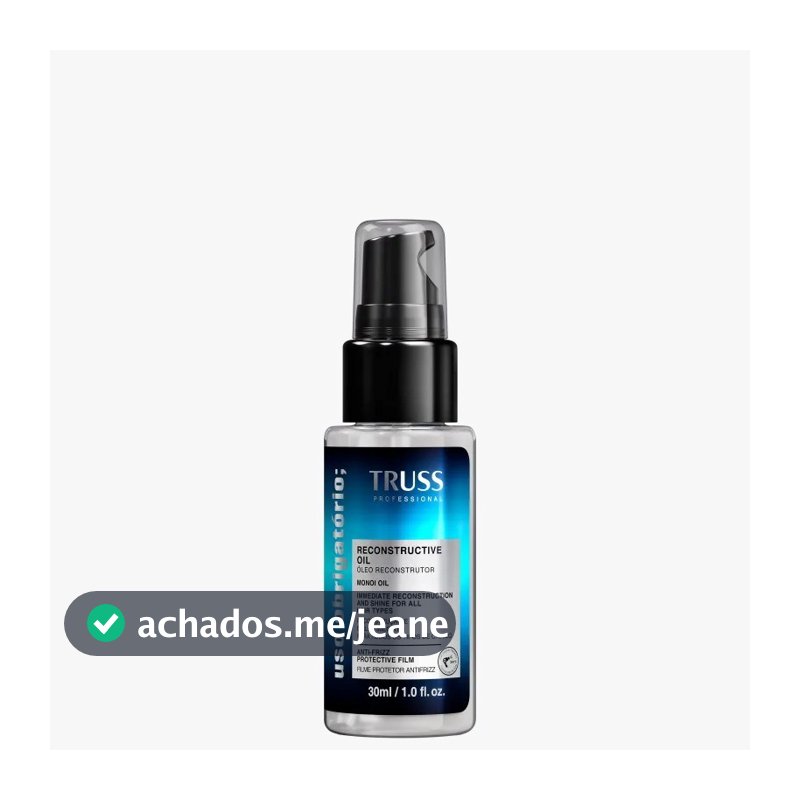 Truss Uso Obrigatório Óleo Capilar Reconstrutor 30ml