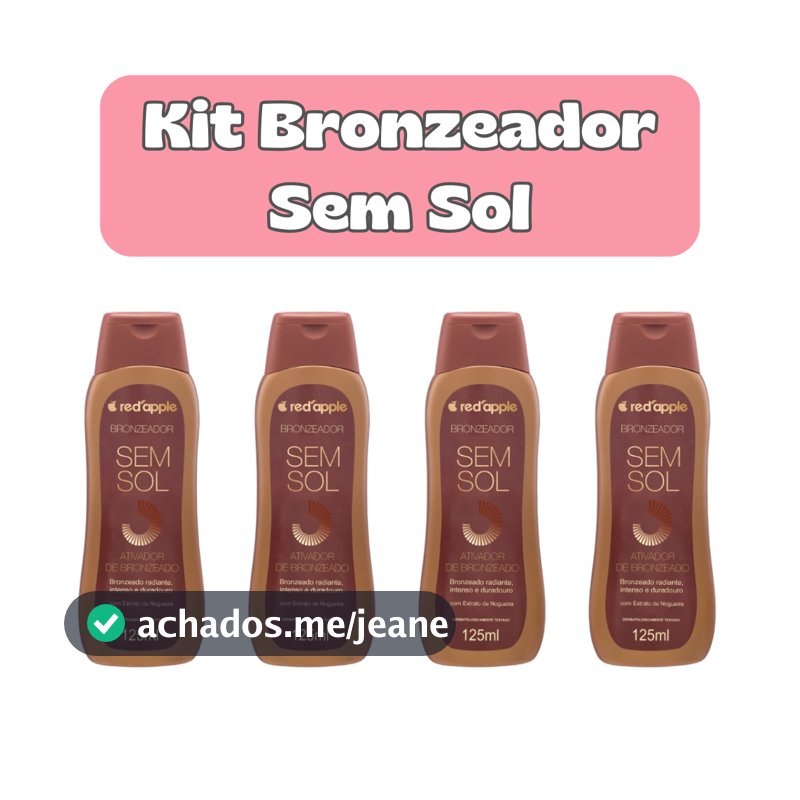 BRONZEADOR Sem Sol Red Apple Bronzeado Natural Hidratante